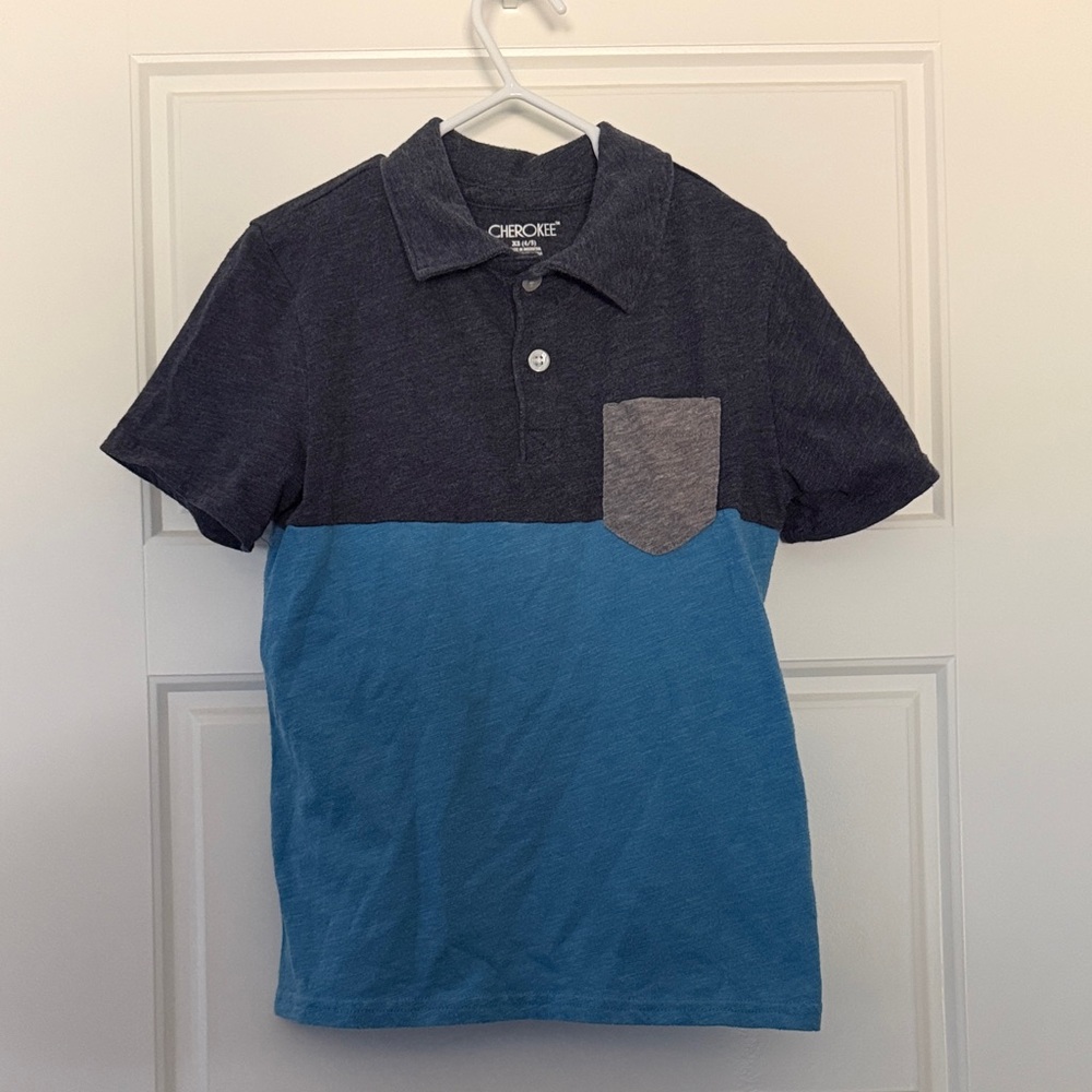 Cherokee Kids' Dark Blue and Light Blue Polo